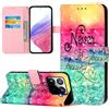 Generic Custodia per Xiaomi 15T Pro Flip Cover Caso in PU Pelle Colorato Portafoglio Custodia Supporto Stand Chiusura Magnetica Cover per Xiaomi 15T Pro, Persegui i sogni