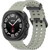 GIOPUEY Cinturini Compatibile con Samsung Galaxy Watch Ultra 47mm, Morbido Silicone Cinturino [Resistente all'Usura] [Traspirante] - Grey Green