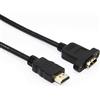 YSJJZRL superiore ZRL ® cavo di prolunga di alta qualità HDMI a 1.4 maschio ad una femmina adattatore di fascia estensibile dado per montaggio a pannello tappi placcati oro
