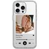 TULLUN Custodia personalizzata per iPhone 13 Pro Max, in morbido gel trasparente, con pellicola fotografica, stile individuale, foto diagonale nera