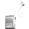 SUNSEATON Auricolare Bluetooth Business con Filo Retrattile, Auricolar Senza Fili con Microfono, Cuffia Wireless Lavalier con Display LCD, Bluetooth 5.4, Ricarica Rapida (Argento)