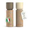 LARS NYSØM Set Macina Sale e Pepe in Legno Manuale - Macina Spezie con Macina in Ceramica Regolabile - Eleganti Macina Pepe e Sale in Legno di Faggio per Cucina o Tavola (Brown/Beige)