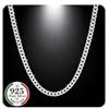 QUADRI - Collana Uomo Argento 925 Cubana Diamantata - Catenina Argento Donna Made in Italy - Idea Regalo - Larghezza 5 mm - Lunghezza 51 cm