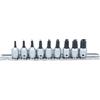 BGS 71020 | Serie di chiavi a bussola | 6,3 mm (1/4) | profilo a TS (per Torx Plus) con alesatura TS10 - TS50 | 9 pz.