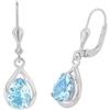 Amor 2017160 - Orecchini da donna in argento Sterling 925, con acquamarina, 2,5 cm, in confezione regalo, Onesize, Argento sterling, Acquamarina sintetica.