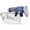 Fitudoos Cover per Playstation Portal,Custodia Sottile in TPU Morbido + [1 pezzi] Vetro temperato Pellicola Protettiva, Silicone Liquido Premium Custodia Protettiva per PlayStation Portal - Bianco.