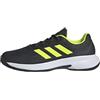 adidas Gamecourt 2.0 Tennis Shoes, Scarpe da Tennis Uomo, Carbon Lucid Lemon Ftwr White, 41 1/3 EU