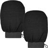 Poraceous 2 Pezzi Guanto Esfoliante Corpo, Guanto Scrub Corpo con Cordino, Exfoliating Gloves, Guanti Esfolianti Stile Coreano, Guanti Crine per Pulizia Pori Viso, Rimuovere Sporco Della Pelle (Nero)
