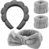 HIQU and HIST Set di 4 fasce per capelli, cosmetici, spa per lavare il viso, per la cura della pelle, per capelli, per capelli, per donne, ragazze, yoga, sport, doccia