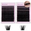 WENDY LASHES Ciglia Finte Ciuffetti,150D+200D Ciuffetti Ciglia Finte Russe Soffici D-Curl 10-18mm Look Naturale Lash Extensions DIY Fai Da Te per Principianti(150D+200D-0.07D1018)