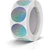 Meitaat 500 Pezzi Adesivi Rotondi 25 Mm Etichette Di Codifica Colore Rotolo Piccoli Punti Adesivi Laser Argento