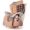 Caleffi - Scaldotto, Plaid Divano in Cotone, Coperta ABBRACCI colore unico 130x170cm imbottitura in fibra anallergica - Coperte per adulti e bambini