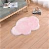 Treer Morbido Tappeto Salotto Pelo Corto Moderno Forma di Nuvola Tappeti per Soggiorno Anti Scivolo Tappeti per Interni Tappeti,Adatto per Divano Camera da Letto Home Decor (60x90cm,Rosa)