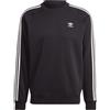 Adidas Felpa Uomo Adidas Adicolor Classics 3 Stripes Crew Nero