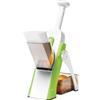 goBrothers Mandolina Affettatrice Manuale Multifunzione, per taglia verdure verticale professionale con Spessore regolabile, Patate, Cipolla, Frutta, Cutter Kitchen (VERDE)