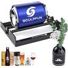 SCULPFUN Rotary Roller - Rullo Rotante laser per Laser incisore a forma di asse Y, rotazione di 360° per incisioni laser di oggetti cilindrici (inclusi 4 piedini rialzati), per S9 S10 S30