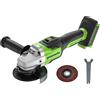Greenworks GD24AG Smerigliatrice Angolare a Batteria con Disco da Taglio 125mm, 10500 giri/min., per Mancini o Destrorsi, SENZA Batteria 24V e Caricatore, Garanzia 3 Anni