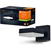 LEDVANCE ENDURA Classic Spot Square applique da esterno quadrata, nera, con attacco GX53 (max 12W) per una facile sostituzione della lampada, testa orientabile, protezione IP44