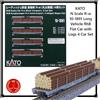 KATO Scala N R-w 10-1891 Veicolo Lungo RhB Flat Car con Logs 4 Car Set NUOVO ...