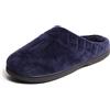 Dearfoams Indoor/Outdoor Memory Foam Darcy Microfiber Velour Clog, Wide Widths, Ciabatte Donna, Peaccoat, X-Large Larga