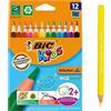 Bic Kids Evolution Triangle Confezione da 12 Matite Colorate Triangolari - Punta