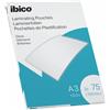Ibico Gloss A3 150 Micras Carteras de Plastificar - Acabado Cristalino de Alto B