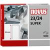 NOVUS 23/24 Super Box di 1000 graffette 23/24 Galvanizzati per le altezze spesse