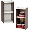Iris Ohyama, Libreria/scaffale per armadietto a 2 livelli/mobili laterali/scaffale salvaspazio, Modulare, Altezza mensola regolabile 3,2 cm, Ufficio, Casa - Space Saving Shelf - UB-6030 - Marrone