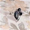 Fatto a mano Anello regalo persona speciale argento sterling 925 multi gemma onice nero gi...
