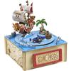 Azone International ki-gu-mi ONE PIECE Cappello di paglia Pirati con carillon arte in legno 3D Pu...