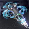Aereo telecomandato con rotazione a 360°, velivolo ad ala fissa con luci,