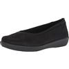 Clarks Ayla Low, Ballerine Donna, Black Synthetic Nubuck, 41.5 EU