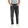 Calvin Klein Uomo Jeans Straight Slim Fit, Nero (Denim Black), 32W/32L