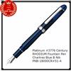 Platino Platinum #3776 Century RHODIUM Fountain Pen Chartres Blue B Nib PNB-18000CR#51-4
