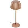 BRILONER - Lampada da tavolo LED con touch, dimmerabile, bianco caldo, bordo luminoso, comodino, scrivania, 14,3x36 cm, caffè