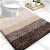 OLANLY Tappeto da bagno di lusso a forma di U, 61 x 51 cm, in microfibra, extra morbido e assorbente, tappetino da bagno antiscivolo, in peluche, lavabile in lavatrice, tappetino da bagno sagomato per