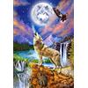 Castorland Hobby-Puzzle panoramico della notte del lupo, set da 1500 pezzi, Multicolore, 5904438151806