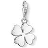 Thomas Sabo Charm Club Trifoglio Portafortuna Pendente da Donna in Argento Sterling 925 0884-001-12, Clover Silver Pendant