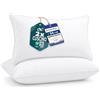 Flowen Cuscini Letto Coppia di Guanciali 50x80 per Dormire Imbottitura Standard Antiacaro Anallergico Traspirante Rettangolare per Matrimoniale Singolo con Federa in Microfibra Lavabile