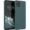 kwmobile Custodia Compatibile con Samsung Galaxy A12 Cover - Back Case per Smartphone in Silicone TPU - Protezione Gommata - verde blu