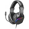 Mars gaming Cuffie Mars Gaming MH122 FRGB Rainbow HiFi con microfono cablato Jack 3.5 Nero