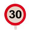 Dekora - Candela di compleanno con Segnale di Divieto per Decorazione di Torte, Numero 30