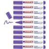 Edding E-4500 Edding-Set di pennarelli indelebili, a punta conica, per biancheria, 2 a 3 mm, confezione da 10 pezzi, fluorescente Morado fluorescente