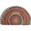 WERGHJ Zerbino semicircolare, tappetino da bagno assorbente, motivo con mandala in stile bohémien, antiscivolo, per ingresso, e bagno, in microfibra trapuntata assorbente, tappeto da interno per cucina e