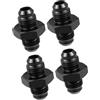 A ABSOPRO Raccordo Adattatore AN6 Maschio A Maschio 4 Pezzi Nero per Auto | Materiale: Lega Alluminio; Dimensioni: 35x25x22mm; Diametro: 7mm; Applicazione: Gas, Olio, Carburante