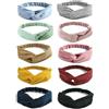 DRESHOW 10 Pezzi Fasce per Capelli Donna Vintage Cerchietti e Fasce per Capelli Elastica Turbante Fasce Yoga Testa Contorta Accessori Capelli per Donna e Ragazza