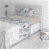 Italian Bed Linen Set Lenzuola Letto Fashion, Made in Italy- Completo Letto in Morbida Microfibra, Lenzuolo Sotto con Angoli, Telo Sopra 150x270 e Federa con Patella Interna, Singolo, Jolly