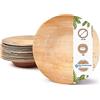 GREENBOX Palmware, piatti fondi usa e getta di alta qualità, rotondi, 23 cm, 25 pezzi, in foglia di palma, piatti per insalata, stoviglie compostabili monouso biodegradabili