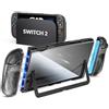 iVoler Custodia per Nintendo Switch 2 2025, Cover Dockabile Custodia Protettiva Rigida per PC Custodia Protettiva Nero Case Antiurto e Resistente Ai Graffi, Nero