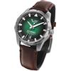 Vostok Europe 125A749 Rocket N1 Orologio automatico da uomo in acciaio inox con cinturino in pelle marrone